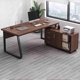 thumbnail image 3 of Monitor Working Office Desk Conference Wooden Keyboard Reception Office Desk Standing Mobile Scrivania Ufficio Lavoro Furnitures My Lux Decor Round, 3 of 21
