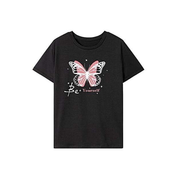 Camiseta de mujer con cuello redondo, camiseta básica para viajar, trabajo, regalo del día de San Valentín M