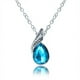 thumbnail image 2 of Collar de cristal con cadena clavicular y colgante accesorio en forma de hoja, 2 of 8