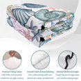thumbnail image 4 of Twin XL Quilt Set 68''x98'', Coastal Beach Lightweight Summer Bedspread Coverlet Set with 2 Pillow Shams, Watercolor Nautical Starfish Shell Breathable All Season Quilt Bedding for Dorm/Guest Room, 4 of 9