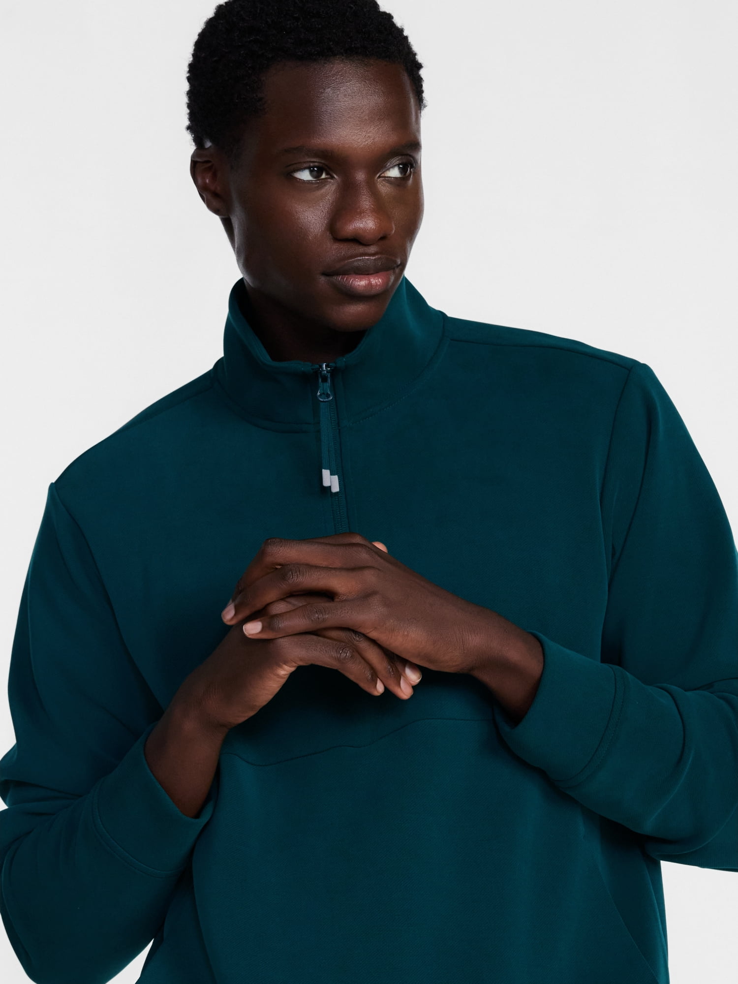 Avia Men's Twill ScubaKnit Quarter Zip Pullover Sweatshirt, Sizes XS-4XLT