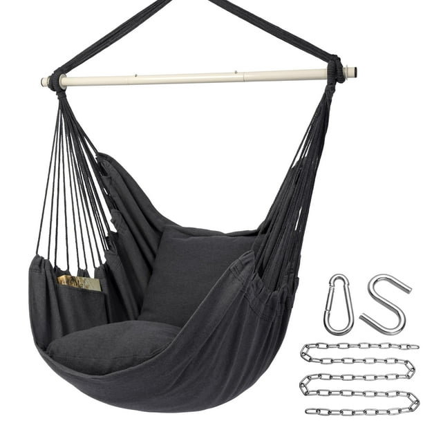 Silla Hamaca Y-STOP Columpio de Cuerda para Colgar 500 kg Gris Oscuro