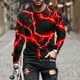 thumbnail image 1 of Blusas y camisas de manga larga con cuello redondo para hombre Camisa con estampado de luces Cuello redondo Manga larga Jersey Camiseta estampada Blusa para hombre Blusa, 1 of 5