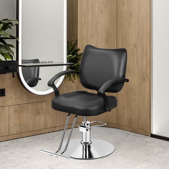 StarBay Makeup Chair Barber Chair Beauty Salon Chair Equipment 360 Degrees Rolling Swivel Hair Salon Chair, Height Adjustable