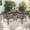 Brown Cushion, variant on Hzzkey Set of 2 Armhairs with Brown Cushion and 26.77" Round Dining Table with Umbrella Hole(3-pc Patio Set)