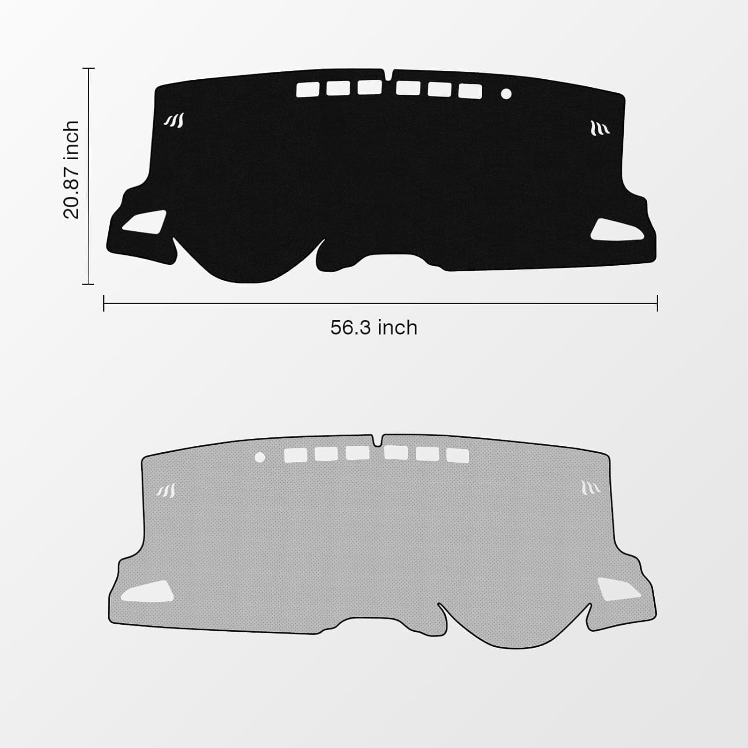 Canvcle Car Dash Cover for 2019-2025 Toyota Corolla Sedan(L LE SE XLE XSE), Hatchback(SE XSE) Left Hand Driving Non-Slip Polyester Interior Accessories for Corolla No Glare Black