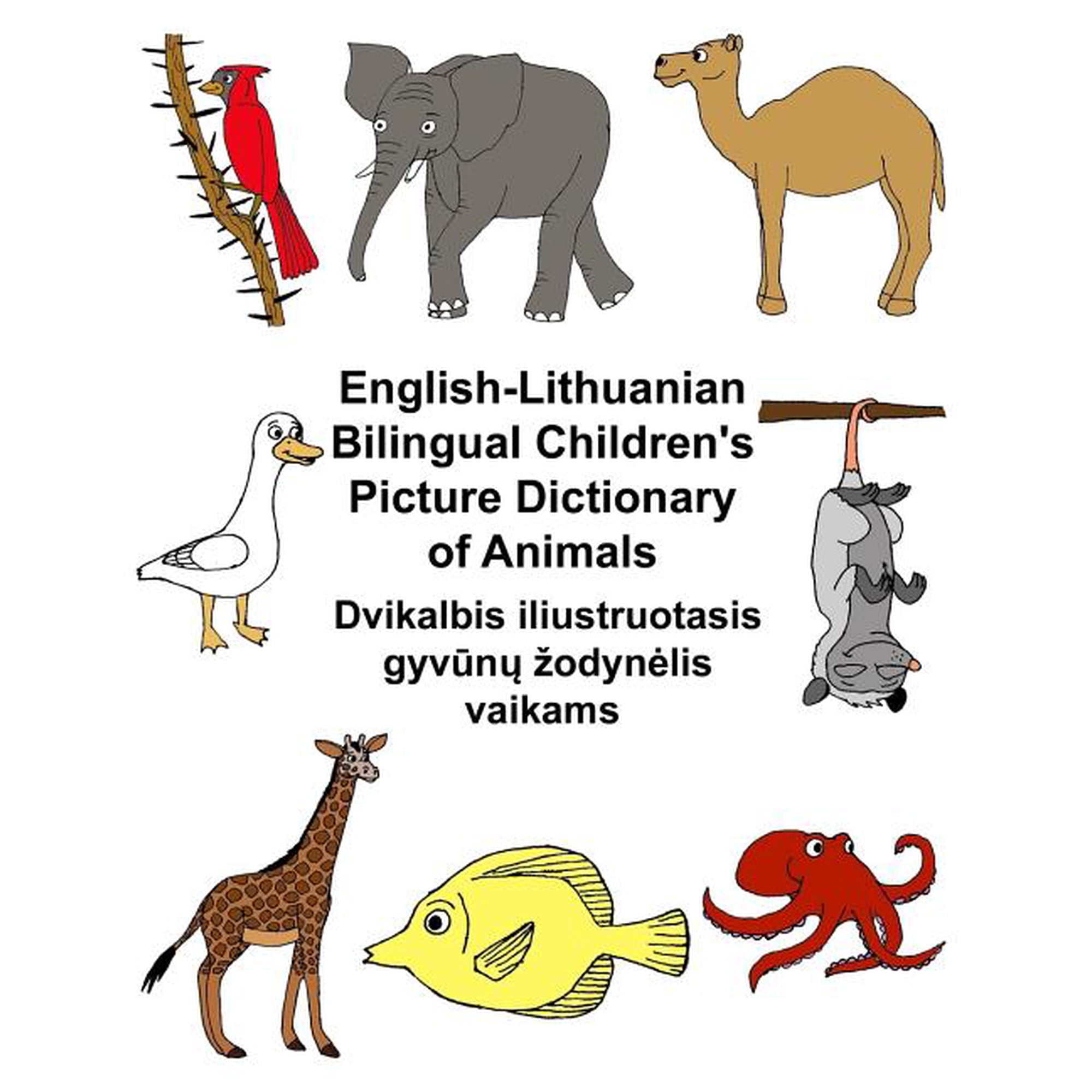Freebilingualbooks.com English-Lithuanian Bilingual Children's Picture Dictionary of Animals, (Paperback)