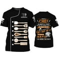 thumbnail image 2 of YONGHS Costume Chef Shirt Personalized Chef 3D Print for Men Women Chef T-Shirt Gifts for Lover Black&Orange XXL, 2 of 3