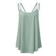 thumbnail image 4 of Razzly Women's Summer Loose Fit Hollow Out Round Neck Camisole Top for Casual Versatile Wardrobe(Army Green,L), 4 of 5