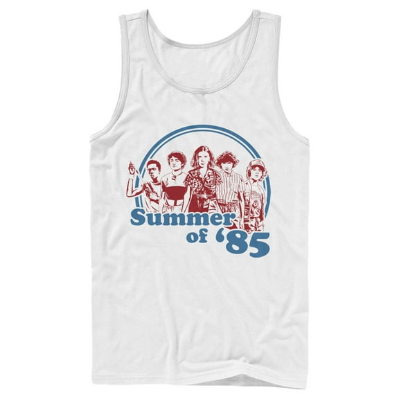Netflix Men's Stranger Things Retro Summer of '85 Tank Top White X Large