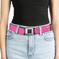 thumbnail image 5 of Buckle-Down Belt, Seatbelt Buckle Belt, Young Wild And Free Pink White Blue Yellow Green, 34 to 52 Inches, 5 of 9