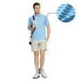 thumbnail image 3 of Golf Shirts for Men Short Sleeve Dry Fit Casual Striped Performance Moisture Wicking Collared Mens Polo Shirts, 3 of 6