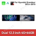 thumbnail image 3 of ZWNAV Dual 12.3 inch Screen Car Radio For Hyundai Grandeur 2014-2015 Android GPS Navigation Multimedia Video Player Stereo Receiver Head Unit, 3 of 15