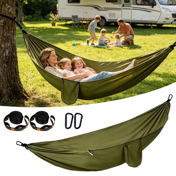 Chenglor Ultralight Camping Hammock Quick-Adjust Buckles and Tree Straps, for Travel, Backpacking, Hiking, Outdoors Camping Gear