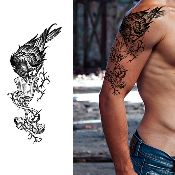 Etiquetas Engomadas Del Tatuaje 10 Uds tatuajes falsos moda fiesta suministro hombro tatuajes hombres mujeres para cuerpo espalda Wdftyju Libre de BPA