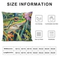 thumbnail image 5 of Chilfamy Funny Animal Frog Home Decorative Throw Pillow Cover Watercolor Tree Frog in Tropical Jungle Cushion Case Decoration Outside Pillowcase Sofa Couch Decor, 5 of 5