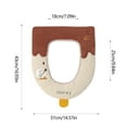 thumbnail image 2 of Eoozwa Warmer Toilet Seat Pads Toilet Seat Cover with Lifter Handle Set Washable Velvet Toilet Seat Cushion Soft Thicker Toilet Seats Warmer Mat, 2 of 6