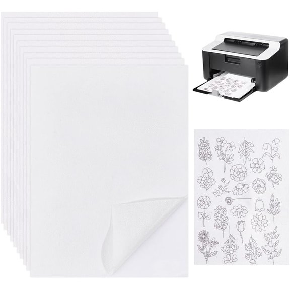 10pcs Blank Embroidery Water Soluble Stabilizer Self Adhesive Nonwoven Fabric Embroidery Backing and Top Cloth Water Soluble Stabilizing Backing Mixed Color DIY