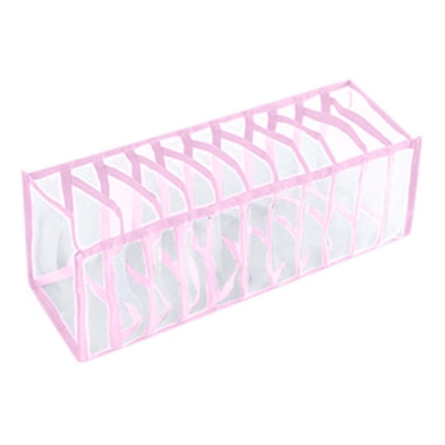 Leodye 1PCS Foldable Mesh Underwear Storage Box - for Socks/Bra/Panties, Household Organizer