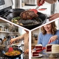 thumbnail image 4 of Silicone Kitchen Utensil Set 2 Pack, Non Stick Cooking Spatula Set with Heat Resistant Silicone Turner and Slotted Spatula for Frying and Cooking,Red, 4 of 6