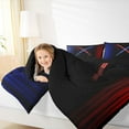 thumbnail image 4 of Manfei Cartoon Gradient Light Theme Full Size Comforter Sets,Fashion Games Bedding Comforter Set,Black Blue Red Bedding Sets For Teens,Luxury Bedroom Decor Reversible,3pcs, 4 of 8