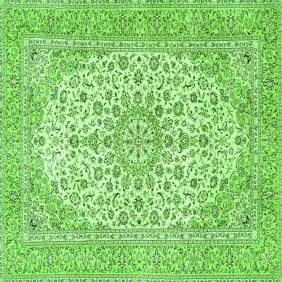 Ahgly Company Indoor Square Persian Green Traditional Area Rugs, 3' Square