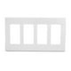 thumbnail image 1 of Placa de pared Leviton 80312-SW Decora Plus de 4 elementos sin tornillos, color blanco, 1 of 1