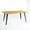 Walnut, variant on Homy Casa 6-Person Industrial Dining Table with Live Edge Wood-Look Top and Steel Legs, 63"x35", Natural