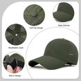 thumbnail image 4 of czcpp-Quick Dry Baseball Cap Curved Brim Snapback Hat Laser Cut Mesh Ball Cap Golf Ball Cap for Men Women, 4 of 4