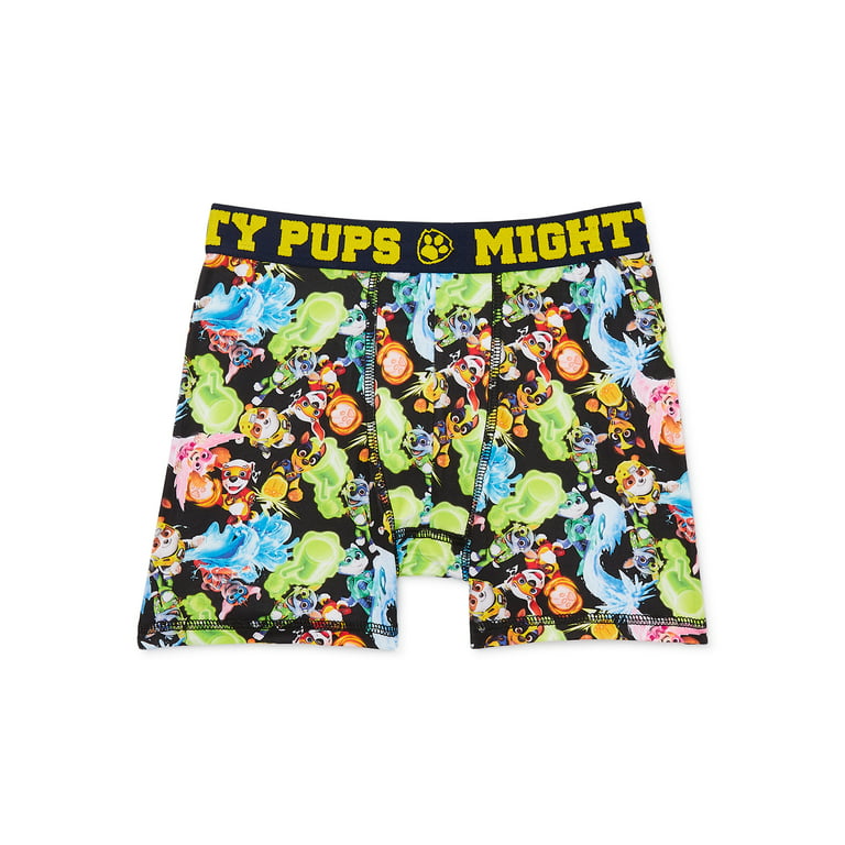 Paw Patrol Boys Mighty Pups Boxer Brief Underpants, 4 pack, Sizes 4-10 