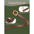 thumbnail image 2 of Timarkment 2Pcs Belts for Women with Gold Buckle Black Brown Womens Belt for Jeans Dresses, 2 of 8