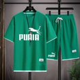 thumbnail image 3 of Camiseta estampada monocromática para hombre, moda casual para hombre, lente, conjunto de dos piezas, verano, venta caliente, nuevo, 2024, 3 of 5