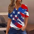 thumbnail image 2 of VerPetridure American Flag Stars Stripes Shirts for Women 4th of July Patriotic Shirt Cute Graphic Blouse USA Flag Tops Summer Tee, 2 of 5