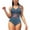 Gray, variant on Elainilye Fashion Swimsuit for Women 2024 Tummy Control One Piece Swimsuit Spring Solid Color Mesh Bikini Swimsuit,Green