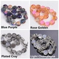 thumbnail image 4 of U8MO 10pcs 10mm 12mm Colorful Plated Flat Round Faceted Crystal Glass Loose Beads-Rose Golden-12mm, 4 of 8