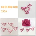 thumbnail image 4 of Chicken Shaped Rosy Iron Paper Clips 50Pcs 1.4X1.2X0.04In, 4 of 9