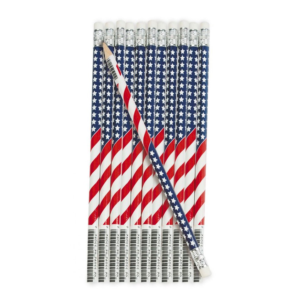 Wooden USA Flag Pencils (24 pc), Fast shipping,Brand Tangkula Walmart