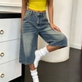 thumbnail image 7 of ITSAME Denim Shorts for Teen Girls High Waist Baggy Fit Summer Fashion Casual Shorts with Pockets Blue Size 12-13, 7 of 7