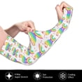 thumbnail image 2 of Bingfone Farmers Gardening Sleeves Sun Protection Arm Cooling Sleeves for Women Men with Thumb Hole - Rainbow Llama, 2 of 7