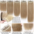 thumbnail image 6 of SEGO Thick Clip in Mini Human Hair Extensions for Women Adding Hair Volume Seamless Short Straight Clip in Human Hair Pad Hairpieces Topper for Thinning Hair, 6 of 8