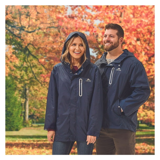 Ozark Trail Ozark Trail Rain Jacket, Unisex, Blue Cove, ML, Long