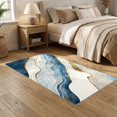thumbnail image 2 of ODIKA 5'x7' Ultra-Soft Area Rug, Hallway Contemporary Long Swirled Flowing Ripple Abstract Hallways None Washable, Bare feet friendly, Silk-Touch for Bedroom Home office, 2 of 7