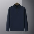thumbnail image 1 of pstuiky camisas de manga larga para hombre, Blusa/camisa informal y moderna de color liso con cuello alto, manga larga y bolsillo con cremallera para hombre camisetas de hombre m, 1 of 6