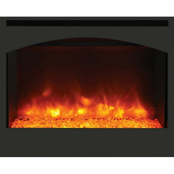 31" Zero Clearance Fireplace with 32" x28" Arch Steel Surround