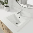 thumbnail image 5 of Stylish 21 ¼" White Porcelain Top Mount Rectangular Bathroom Sink with 2 Overflow Rings Set of 2 P-211H-2, 5 of 10