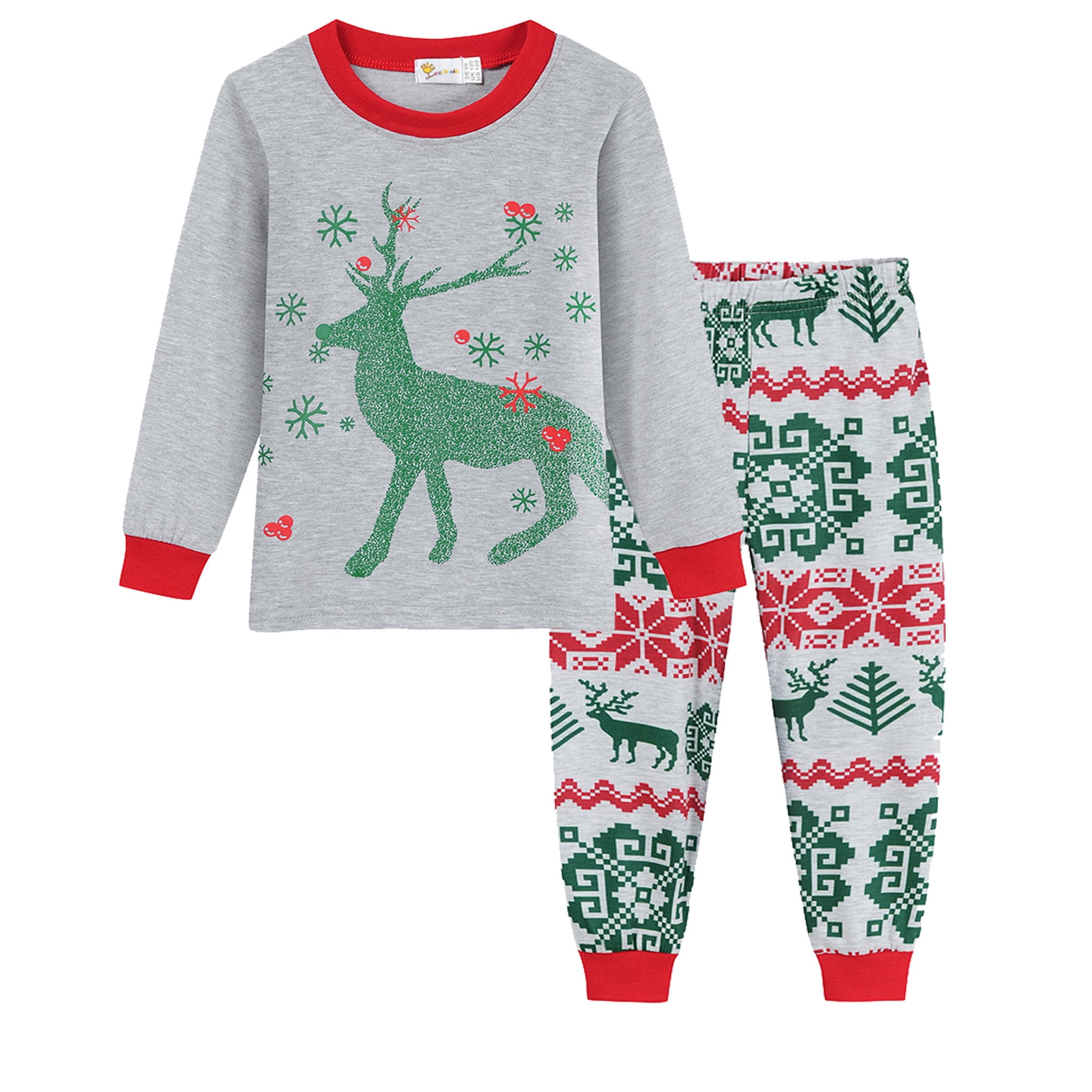 DDSOL Toddler Christmas Pajamas For Kids Toddler Boys Girls Cotton