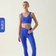 thumbnail image 4 of Chaleco ajustado de sensación desnuda, cintura alta cruzada, realce de cadera, pantalones deportivos rojos grandes, conjunto de Yoga sin línea de vergüenza, 4 of 5
