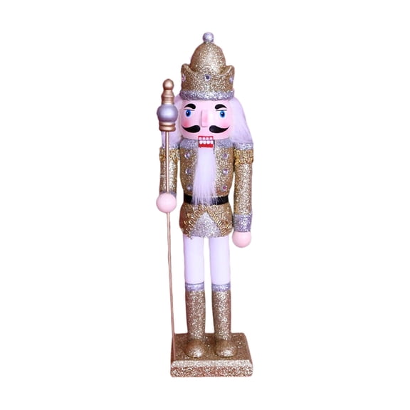 Nutcracker Ornament Walnut Soldier King Puppet Wooden Figures Christmas Decor