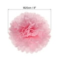 thumbnail image 2 of Uxcell 8" Tissue Pom Poms Paper Flowers Ball Wedding Party Decoration, Light Pink 5 Pack, 2 of 6