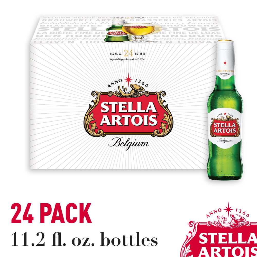 Stella Artois Lager, 24 Pack Beer - 11.2 FL OZ Bottles - Walmart.com